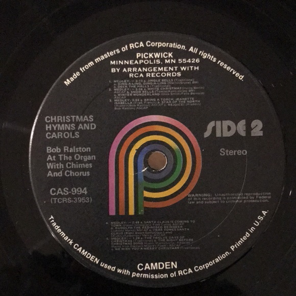 3/$20 Vintage vinyl Christmas Hymns & Carols 1966 Holiday Music - Picture 4 of 5